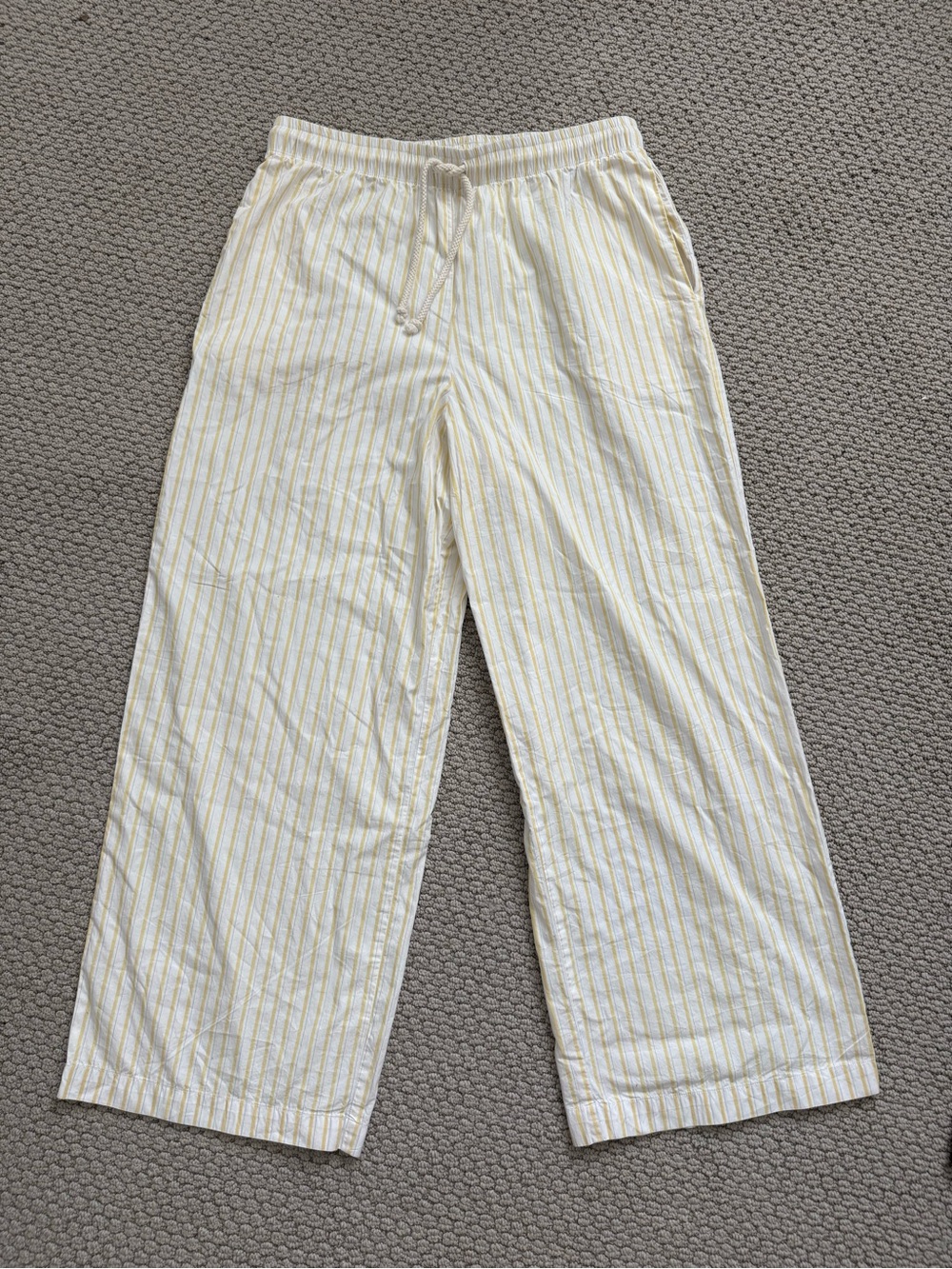 DONNI Striped Cotton Lounge Pants
